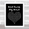 UB40 Don't Break My Heart Black Heart Song Lyric Print