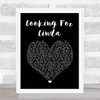 Hue & Cry Looking For Linda Black Heart Song Lyric Print