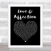 Joan Armatrading Love & Affection Black Heart Song Lyric Print