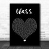 Class The LaFontaines Black Heart Song Lyric Print