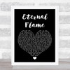 The Bangles Eternal Flame Black Heart Song Lyric Print