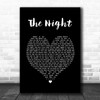 Frankie Valli & The Four Seasons The Night Black Heart Song Lyric Print