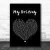 Lionel Ritchie My Destiny Black Heart Song Lyric Music Wall Art Print