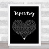 Carole King Tapestry Black Heart Song Lyric Print