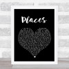 Martin Solveig Places Black Heart Song Lyric Music Wall Art Print