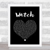 Billie Eilish Watch Black Heart Song Lyric Print