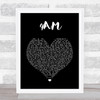 Dan Caplen 4AM Black Heart Song Lyric Print