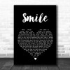 Michael Jackson Smile Black Heart Song Lyric Music Wall Art Print
