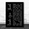 The Vaccines Under Your Thumb Black Script Song Lyric Print