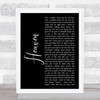 Kane Brown Heaven Black Script Song Lyric Print