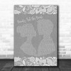 Celine Dione Beauty And The Beast Burlap & Lace Grey Song Lyric Quote Print