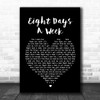 The Beatles Eight Days A Week Black Heart Song Lyric Music Wall Art Print