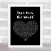 The Courteeners Take Over The World Black Heart Song Lyric Music Wall Art Print