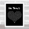 The Script I'm Yours Black Heart Song Lyric Music Wall Art Print