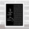 David Gray Be Mine Black Script Song Lyric Music Wall Art Print