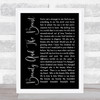 Stevie Nicks Beauty And The Beast Black Script Song Lyric Music Wall Art Print