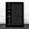 Stevie Nicks Beauty And The Beast Black Script Song Lyric Music Wall Art Print