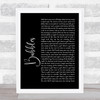 Biffy Clyro Bubbles Black Script Song Lyric Music Wall Art Print