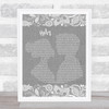 Florida Georgia Line Holy Burlap & Lace Grey Song Lyric Quote Print