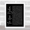 Simply Red For Your Babies Black Script Song Lyric Music Wall Art Print