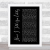 Rod Stewart Have I Told You Lately Black Script Song Lyric Music Wall Art Print
