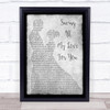 Whitney Houston Saving All My Love For You Man Lady Dancing Grey Song Print