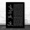 Van Morrison Into The Mystic Black Script Song Lyric Music Wall Art Print