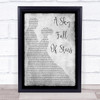 Coldplay A Sky Full Of Stars Man Lady Dancing Grey Song Lyric Quote Print