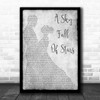 Coldplay A Sky Full Of Stars Man Lady Dancing Grey Song Lyric Quote Print