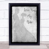 Kristoffer Fogelmark Love Was My Alibi Man Lady Dancing Grey Song Lyric Print