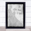 Staind It's Been A While Grey Song Lyric Man Lady Dancing Quote Print