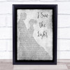 Todd Rundgren I Saw The Light Man Lady Dancing Grey Song Lyric Quote Print