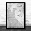 Todd Rundgren I Saw The Light Man Lady Dancing Grey Song Lyric Quote Print