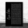 The Amity Affliction Open Letter Black Script Song Lyric Music Wall Art Print