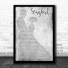 Eva Cassidy Grey Songbird Man Lady Dancing Grey Song Lyric Quote Print