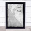 Bruce Springsteen Thunder Road Man Lady Dancing Grey Song Lyric Quote Print