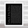 James Taylor Something In The Way She Moves Black Script Song Lyric Music Wall Art Print