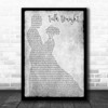 Oasis Talk Tonight Man Lady Dancing Grey Song Lyric Quote Print