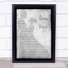 Lighthouse Family Ocean Drive Man Lady Dancing Grey Song Lyric Quote Print