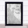 You Me At Six Take on the World Man Lady Dancing Grey Song Lyric Print