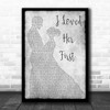 Heartland I Loved Her First Man Lady Dancing Grey Song Lyric Print