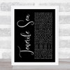 Ed Sheeran Tenerife Sea Black Script Song Lyric Music Wall Art Print