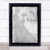 Lionel Ritchie My Destiny Man Lady Dancing Grey Song Lyric Quote Print