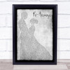 Biffy Clyro Re-Arrange Man Lady Dancing Grey Song Lyric Quote Print