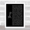 All Time Low Therapy Black Script Song Lyric Music Wall Art Print