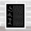 Dream Theater Through Her Eyes Black Script Song Lyric Music Wall Art Print