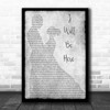 Steven Curtis Chapman I Will Be Here Man Lady Dancing Grey Song Lyric Print