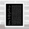 Foreigner Waiting For A Girl Like You Black Script Song Lyric Music Wall Art Print