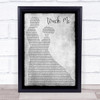 The Doors Touch Me Man Lady Dancing Grey Song Lyric Quote Print