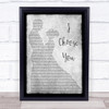 I Choose You Ryann Darling Man Lady Dancing Grey Song Lyric Print